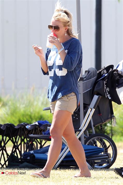 Britney Spears Photos In Shorts At Her Son Soccer Game In Woodland Hills