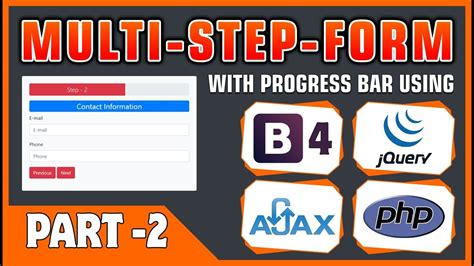 02 Multi Step Form With Progress Bar Using Bootstrap 4 Jquery Ajax