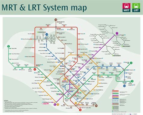Singapore Mrt And Lrt Train Rail Maps