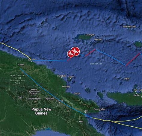 Shallow M63 Earthquake Hits Bismarck Sea Papua New Guinea The Watchers
