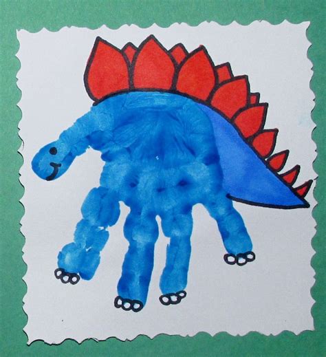 Dinosaur Handprint Dinosaur Crafts Toddler Art Preschool Crafts