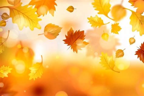 Free Vector Realistic Autumn Leaves Background Sfondi Inviti Per