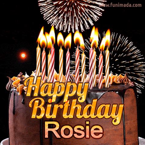 Chocolate Happy Birthday Cake For Rosie 