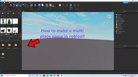How To Make A Multi Place Game In New Roblox Studio Asset Manager Youtube