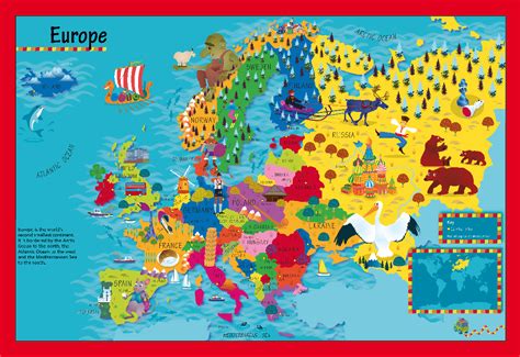 Childrens Europe Picture Map Cosmographics Ltd