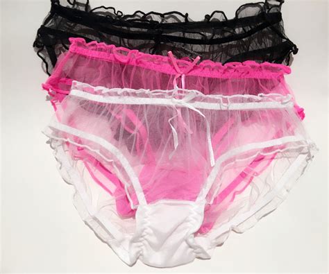 Pink Hot Pink Sexy Fuchia Sheer Soft Transparent See Through Panties