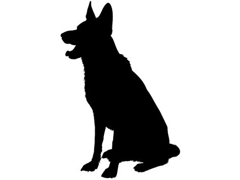 Dog Silhouette Sitting At Getdrawings Free Download