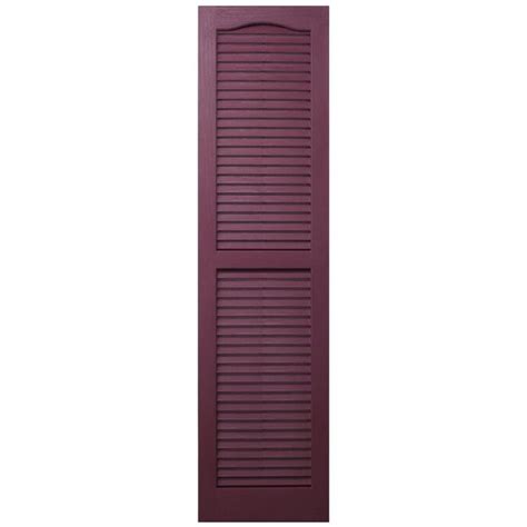 Alpha 2 Pack 145 In W X 545 In H Bordeaux Louvered Vinyl Exterior