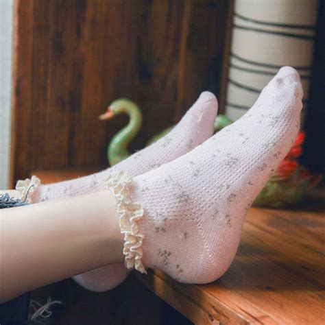 Buy Cottonet Lace Trim Floral Socks At YesStyle Com Quality Products