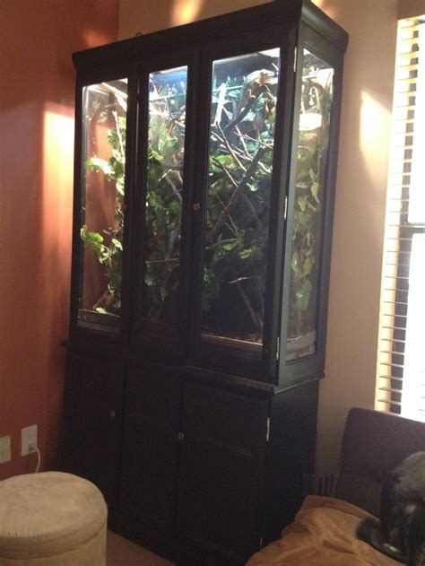 Do it your self if you dare haha. China cabinet chameleon cage | DIY Reptile cages | Pinterest