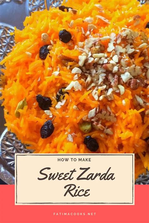 Zarda Pakistani Sweet Rice Recipe Sweet Dishes Recipes Sweets