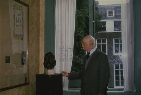 Otto Frank With A Bust Of Anne Frank In Anne Franks Room In The Secret