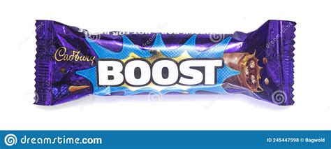 Cadbury Boost Chocolate Bar On A White Background Editorial Stock Photo