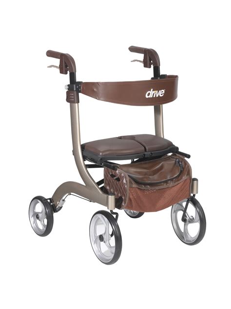 Drive Nitro Dlx 4 Wheeled Rollator With Firm Seat Diamond Athletic