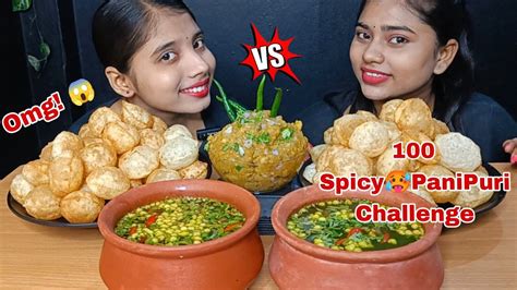 100 Spicy Pani Puri Challenge Tikhi Matka Pani Puri Eating Asmr Golgappa Eating Food