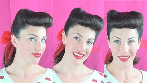 classic pinup bumper bangs and victory rolls tutorial fitfully vintage youtube