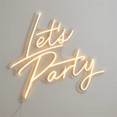 Neon Sign Hire Lets Party