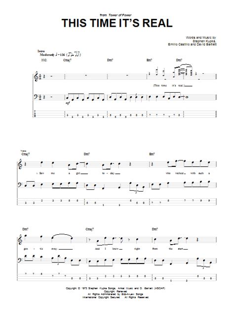 This Time Its Real By Tower Of Power Bass Tab Guitar Instructor