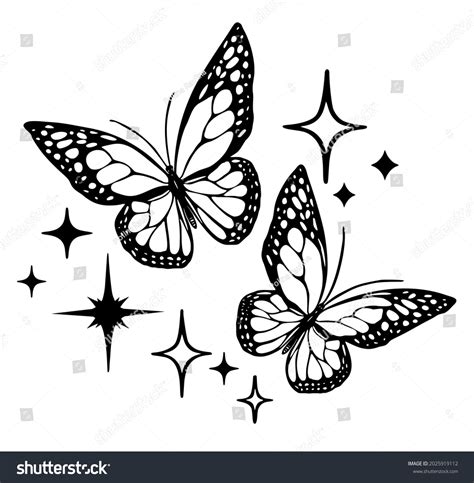 5147 Butterfly Stencil Images Stock Photos And Vectors Shutterstock