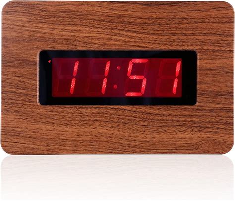 Kwanwa Cordless Digital Wall Clock Battery Operated Only With Large 14 Red Led