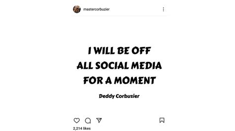 Heboh Deddy Corbuzier Tiba Tiba Pamit Dari Media Sosial Ada Apa