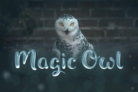 Magic Owl Font Shaped Fonts Fontspace