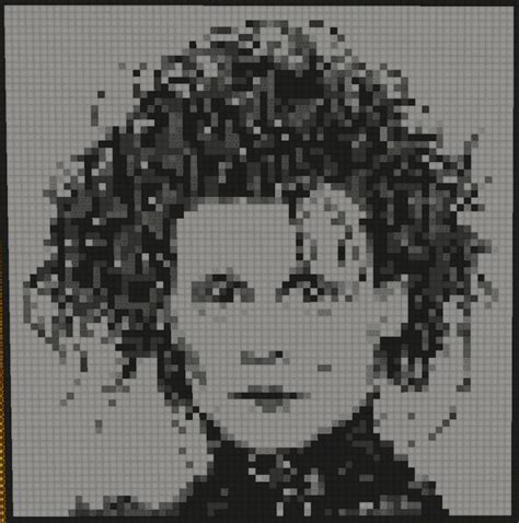Edward Scissor Hands Johnny Depp Minecraft Pixel Art Made By