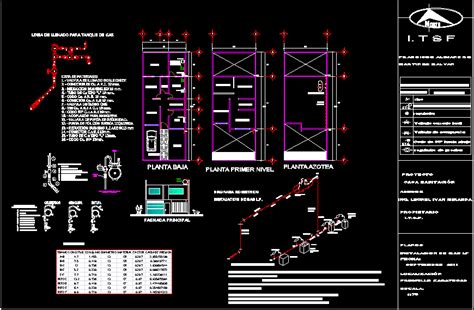 Gas Instalation Housing Dwg Section For Autocad Designs Cad