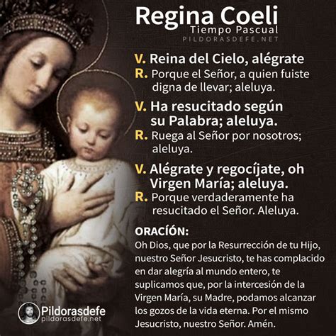 ¿qué Es El Regina Coeli ¿cómo Se Reza Esta Oración En Pascua
