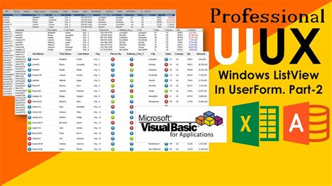 VBA UI UX How To Add And Use Powerful ListView Control In Excel UserForm Part YouTube