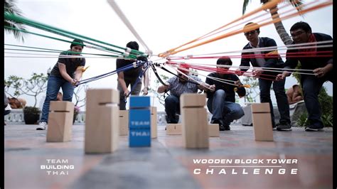 Wooden Block Tower Challenge Outdoor Team Building Activity For