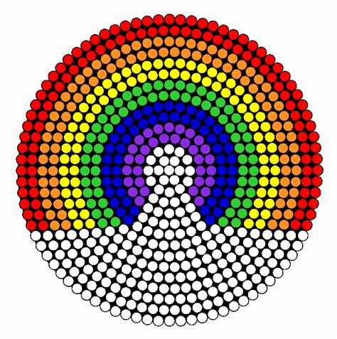 Rainbow Perler Perler Bead Pattern Bead Sprites Misc Fuse Bead Patterns