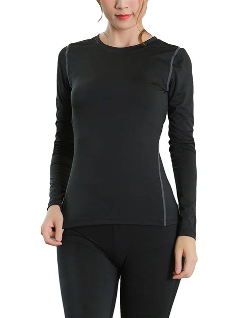 Newtechnologyy Fitness Casual Women Compression Long Sleeve Workout Shirt Tops Gym Clothes