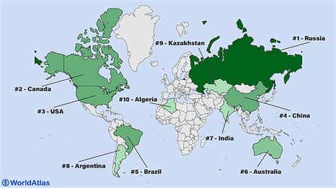 Countries By Area Worldatlas