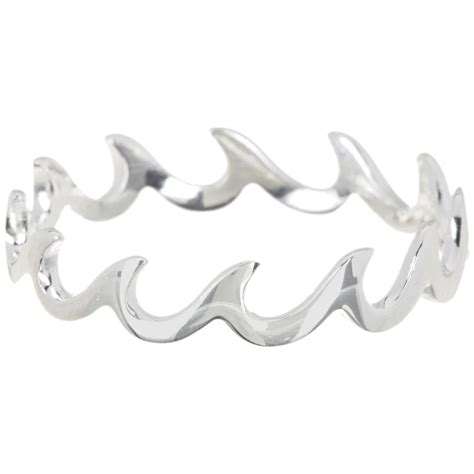 Pura Vida Silver Wave Band Ring Jewelry Hallmark