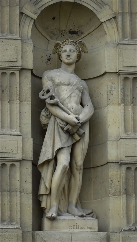 Roman God Statue Mercure On Aile De Flore At The Louvre Page 674