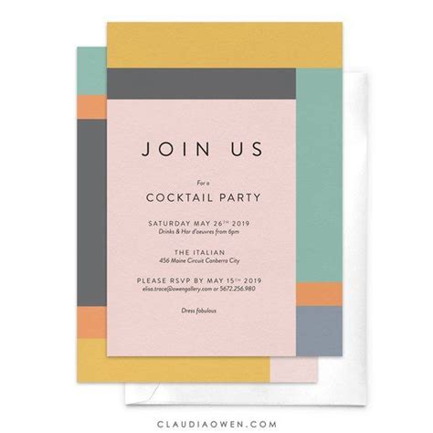 Cocktail Party, Join Us, Dinner Party Invitation, Modern Invitation