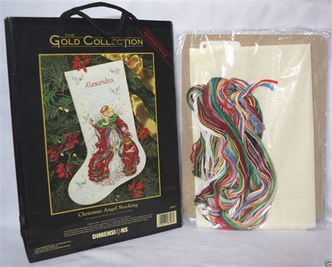 Christmas Angel Holiday Stocking Counted Cross Stitch Kit Dimensions