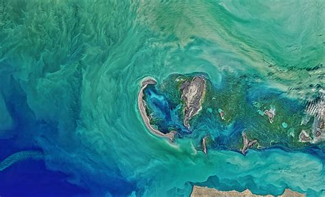 Aerial Globe Of Body Of Water And Land Caspian Sea Aerial View 4k