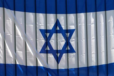 Bandeira Azul Branca De Israel Com Uma Estrela De David Imagem De Stock