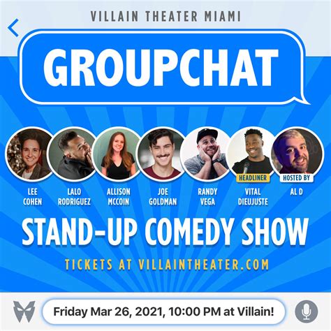 Groupchat Stand Up Comedy Show At Villain Theater — Villain Theater