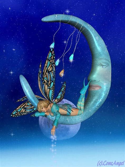 Moon Fairy Unicorn And Fairies Fantasy Fairy Fairy Art