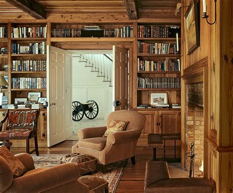 Rustic Basement Den Living With Books Pinterest