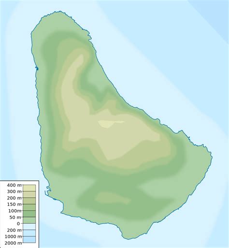 Barbados Topographic Map Populationdata Net