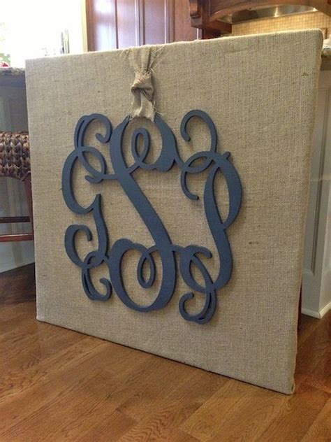 Monogram On Burlap Covered Canvas Wall Artalready Have A
