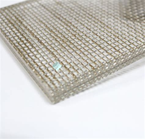 Metal Mesh Laminated Glass Tecture Glass Laminated Glass Metal Mesh Glass