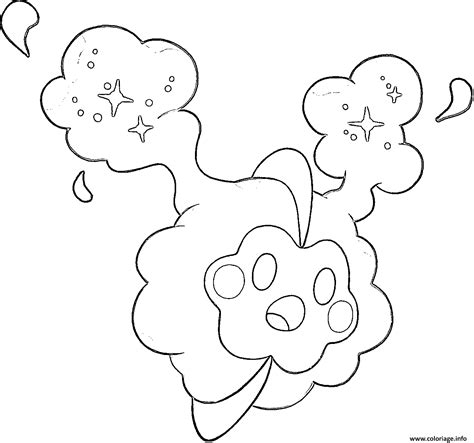 Coloriage Cosmog Pokemon Cosmiques Generation 7