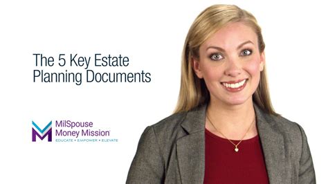 Key Estate Planning Documents Video Milspouse Money Mission
