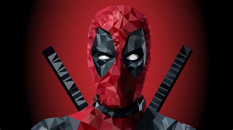 Deadpool Low Poly Art 4k Hd Superheroes 4k Wallpapers Images