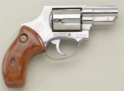 Taurus Da Revolver 38 Special 2” Barrel Stainless Steel Smooth Wood Medallion Grips Ng50952